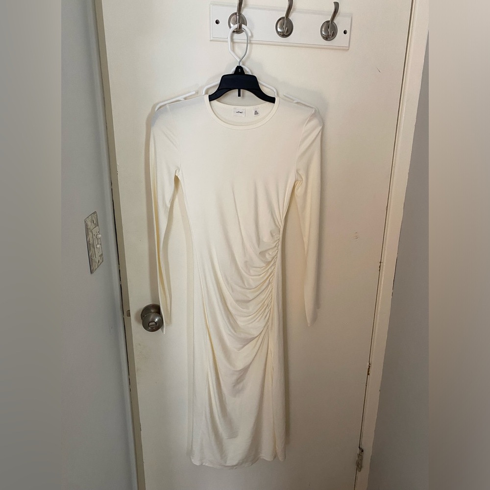 Wilfred Cream Long Sleeve Sheath Dress